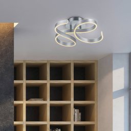 Trio Lighting Francis LED ceiling light, brushed aluminium