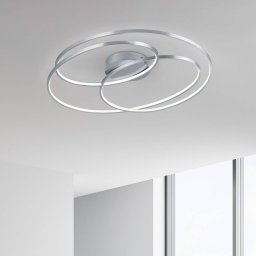 Trio Lighting Gale LED ceiling lamp, 80 cm, matt nickel