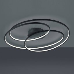 Trio Lighting Gale LED ceiling lamp, 80 cm, matt black