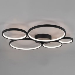 Trio Lighting Rondo LED ceiling lamp, matt black