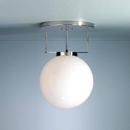 TECNOLUMEN Brandt’s ceiling light, Bauhaus, nickel, 25 cm