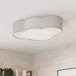 TK Lighting Cloud ceiling light made of textile, length 62 cm, grey