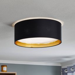 TK Lighting Bilbao ceiling light, black/gold, Ø 45 cm