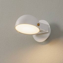 Viokef Hemi LED wall light, pivotable lampshade, white