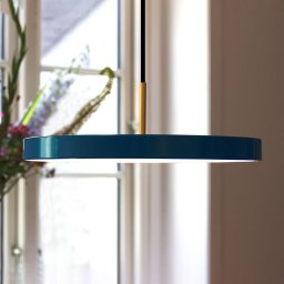 UMAGE Asteria medium hanging light brass teal