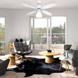 Westinghouse Capitol fan, white and beech blades