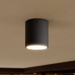 Lucande LED ceiling light Meret, round, anthracite, metal