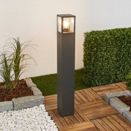 Lucande Klemens path light, 90 cm, anthracite, metal, E27