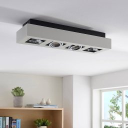 Arcchio spotlight Vince, 47 cm, 4-bulb, white/chrome, GU10