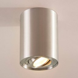 Arcchio downlight Jolina, round, grey, 13 cm, metal