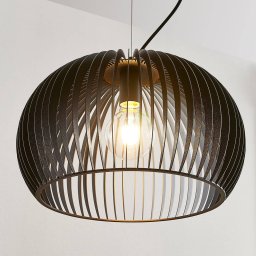 Lindby Jusra hanging light in black metal, 1-bulb.