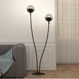 Lucande Dustian floor lamp, 2-bulb
