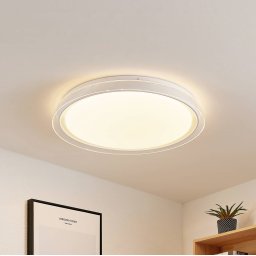 Lindby LED ceiling light Sleya Ø 50 cm, white, CCT, dimmable