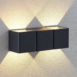 Lindby Niclas LED outdoor wall light, angular