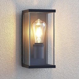 Lindby Susanne outdoor wall light, angular, glazed