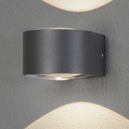 Konstsmide Gela LED outdoor wall light, up/down, grey