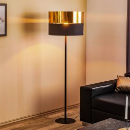 TK Lighting Hilton floor lamp, black/gold