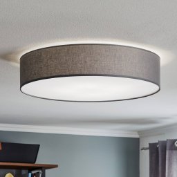 TK Lighting Rondo ceiling light, grey Ø 60 cm