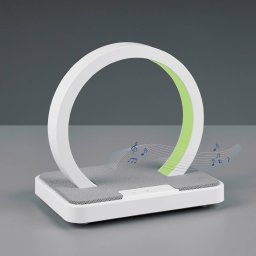 Reality Leuchten Beat LED table lamp with battery, RGBW, matt white