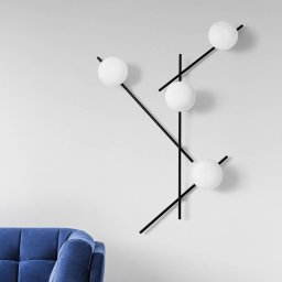 Sforzin Mikado wall light, frosted glass, 4-bulb