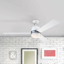 Westinghouse Tristan fan, light, white/maple