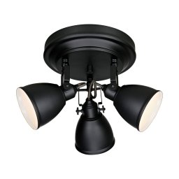 Markslöjd Fjällbacka ceiling light 3-bulb, black
