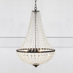 Markslöjd GRÄNSÖ chandelier, black, IP20, Ø 50 cm