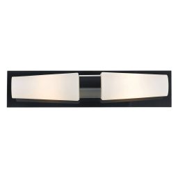 Markslöjd Brastad bathroom wall light, black, two-bulb