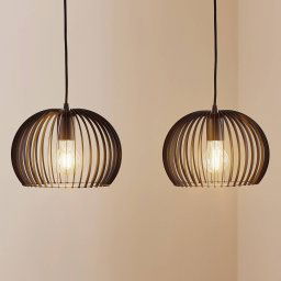 TEMAR LIGHTING Larus hanging light in black steel, 2-bulb