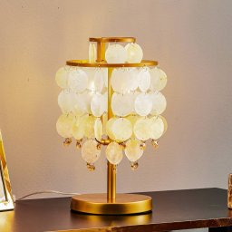 ONLI Ruben table lamp with mother-of-pearl discs