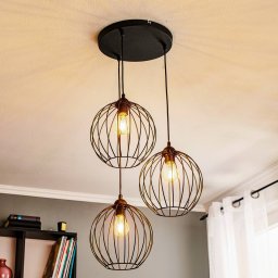 HELAM Cumera pendant light, 3-bulb, round
