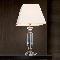 ORION Pokal crystal table lamp, gold/cream