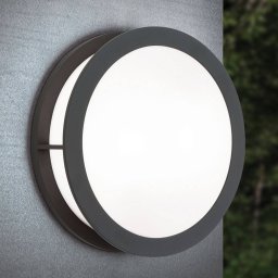 ORION Henry outdoor wall light, Ø 30 cm anthracite