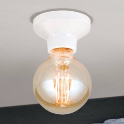 ORION Frost ceiling light, ceramics, white