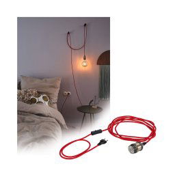 Paulmann Neordic Eldar pendant with plug red