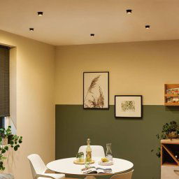 Paulmann Gil LED recessed lights, black/gold 3x
