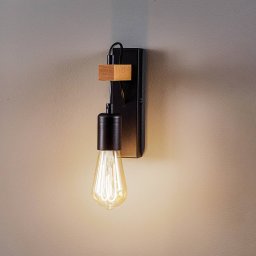 Lamkur Tyske wall light made of wood, black
