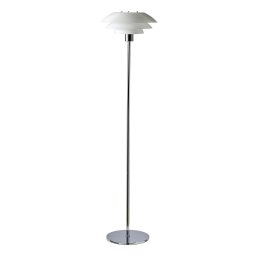 Dyberg Larsen DL31 floor lamp, glass, chrome