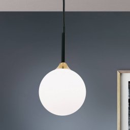 ORION Snowwhite hanging light, one-bulb, black