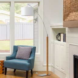 Aluminor Rainbow floor lamp light oak/chrome