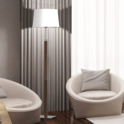 Aluminor Quatro Up floor lamp grey oak/chrome