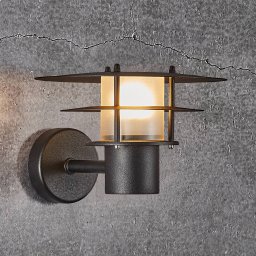 Nordlux Bastia outdoor wall light, black, Ø 24 cm