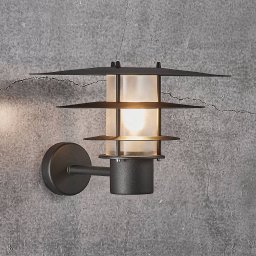 Nordlux Bastia outdoor wall light, black, Ø 35 cm