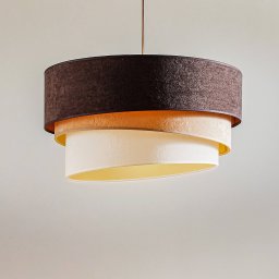 Duolla Devon pendant light, brown/beige/ecru/gold Ø45cm