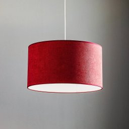 Duolla Bristol pendant light, woven pattern, red