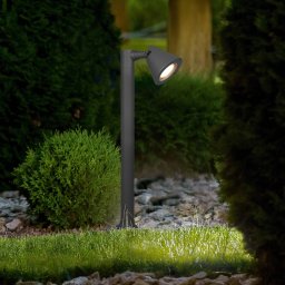 Trio Lighting Kaveri pillar light made of aluminium, anthracite