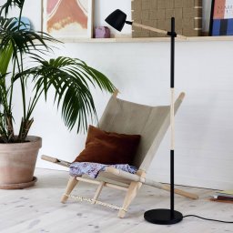 Nordlux Theo floor lamp, made of ash wood