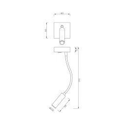 Deko-Light LED wall light Brahe I, reading lamp, white