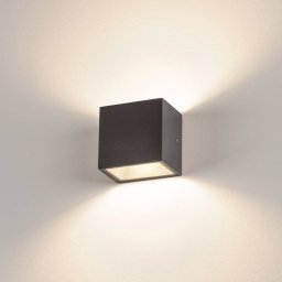 SLV Sitra Cube LED outdoor wall lamp, anthracite