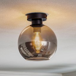 Eko-Light Sofia ceiling light with smoke grey glass shade